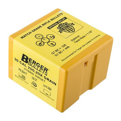 HYBRID TARGET 30 CALIBER (0.308") HYBRID BOAT TAIL BULLETS 679459307178