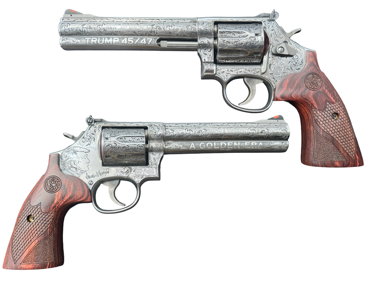 SMITH & WESSON 686 PLUS DLX STS 357MAG 6" 7RD DA/SA TRUMP GOLDEN ERA DEEP ENGRAVED