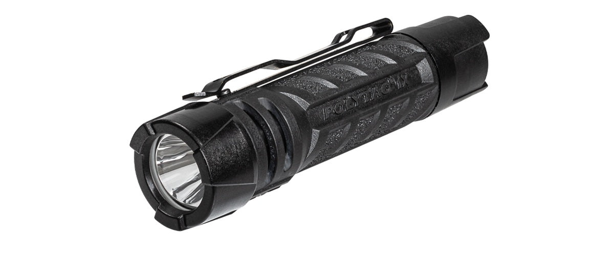 POLYTAC 1X 500LM EDC BLK SURE GRIP FLASHLIGHT