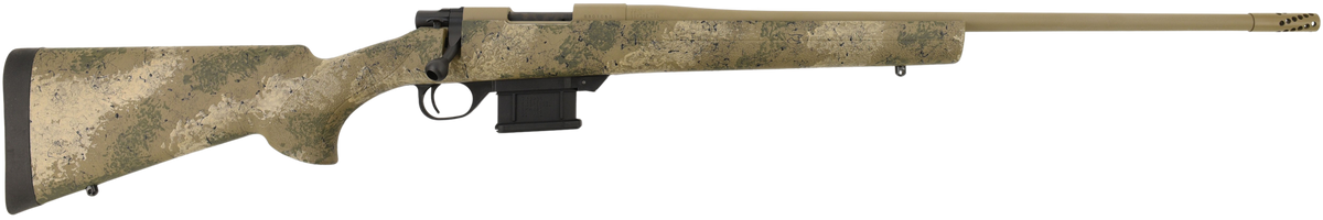 Howa HMFN65GRPR 1500 Fence Line 6.5 Grendel 5+1 22" Burnt Bronze Cerakote Threaded Barrel, Burnt Bronze Cerakote Aluminum Drilled & Tapped Receiver, Prairie Reaper Camo Fixed Synthetic Stock, Right Ha