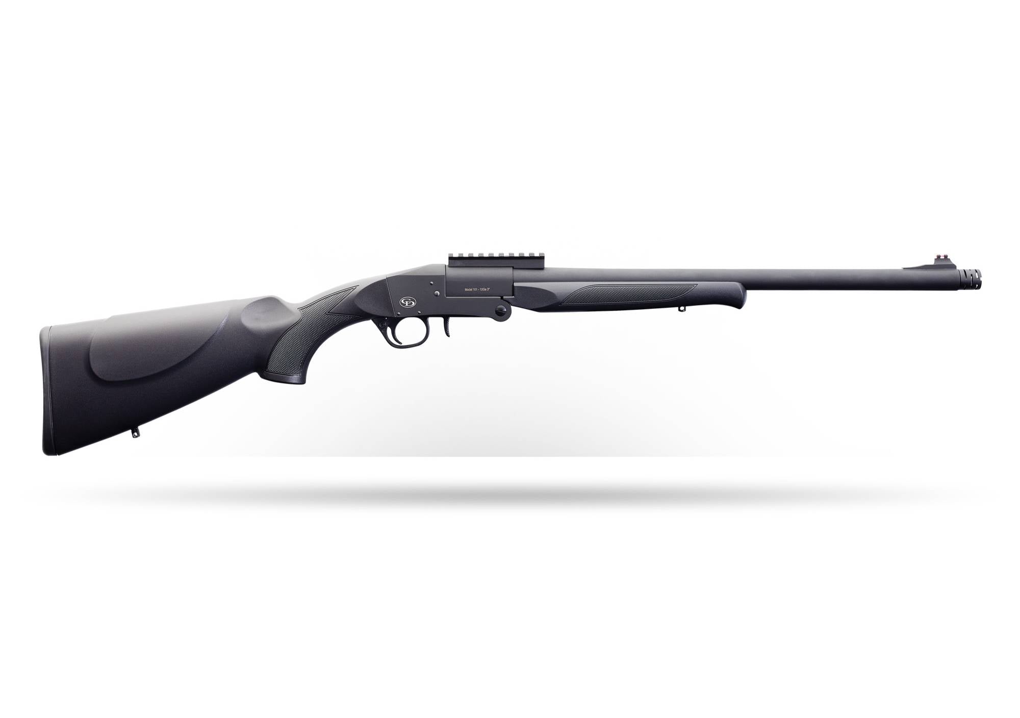 Charles Daly 930269 101 Turkey Full Size 12 Gauge Break Open 3" 1rd 20" Black Steel Single Shot Barrel Receiver w/Picatinny Rail, Fixed Black Synthetic Stock, Beretta/Benelli Choke System