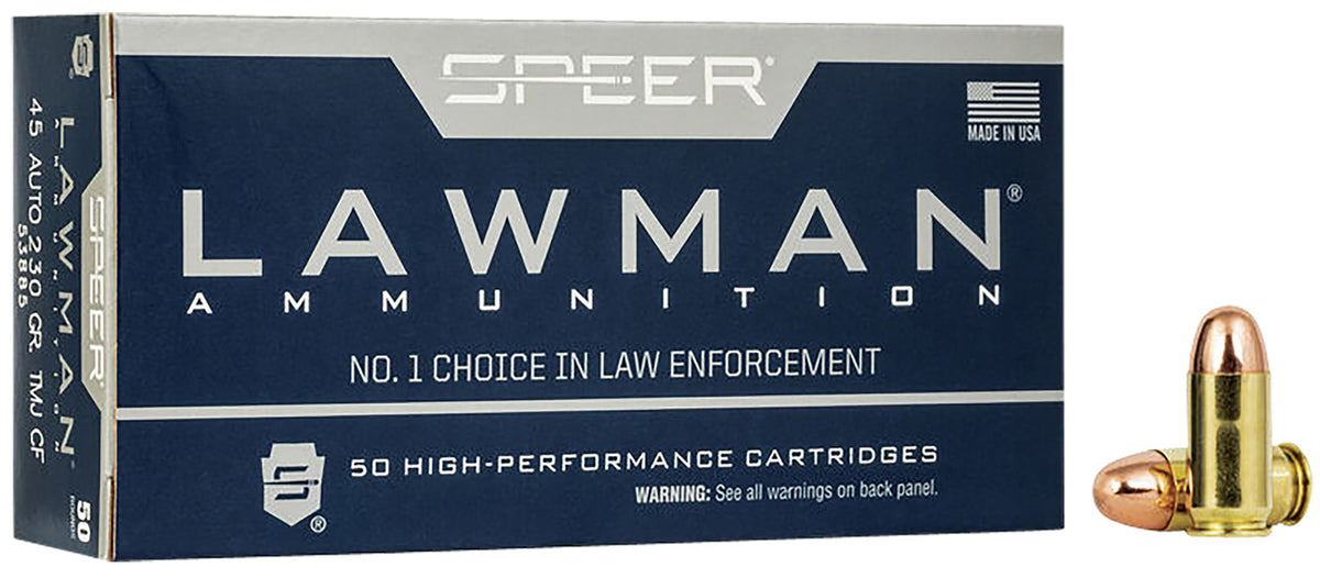 Speer .45 Auto Lawman 230gr TMJ RN Ammo