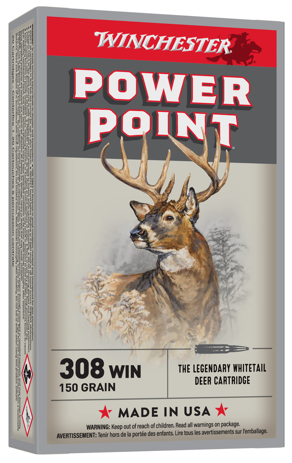 Winchester .308 Win Super-X 150gr Power-Point Ammo