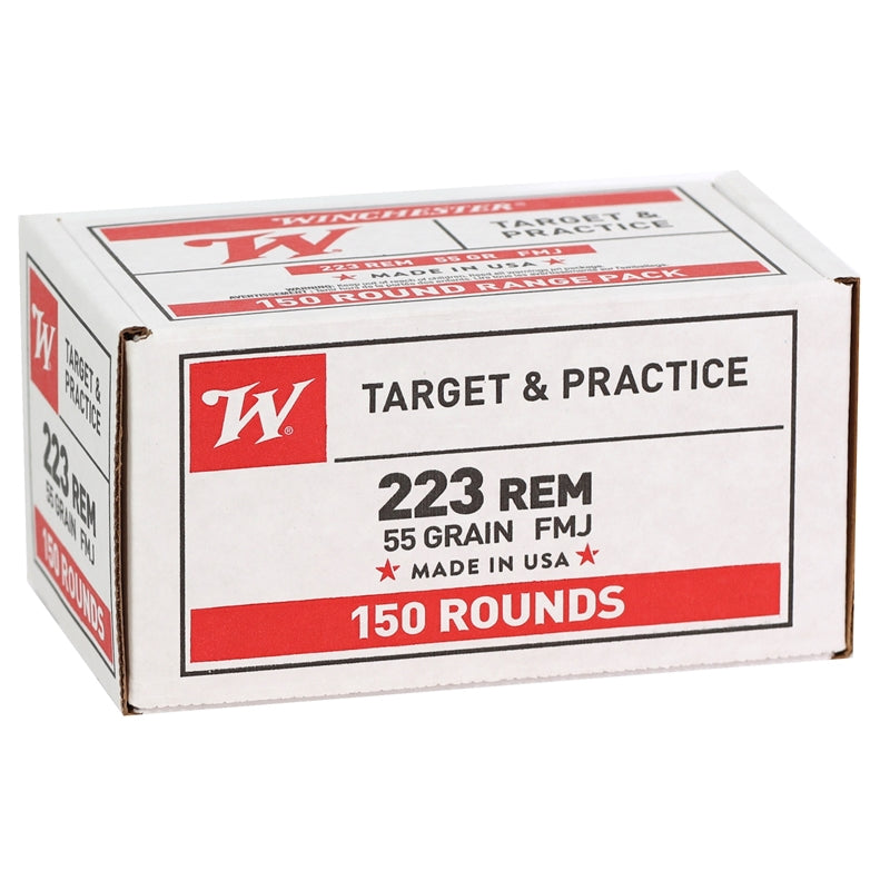 Winchester .223 Remington 55gr FMJ Ammo - 150 Rounds