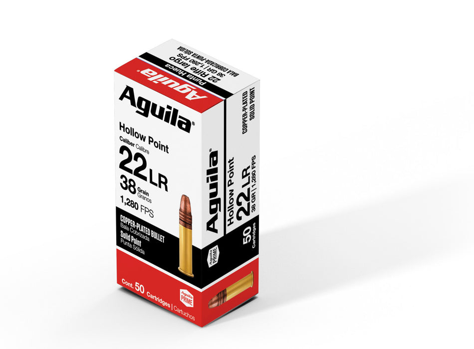 Aguila Super Extra HV .22 LR 38gr HP Ammo