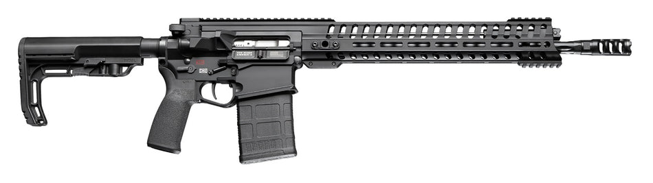 Patriot Ordnance Factory 01235 Revolution Gen4 7.62x51mm NATO 20+1 16.50" Nitride Treated Match Grade Barrel, Black Anodized Gen 4 Lower Receiver, Mission First Tactical Furniture, Ambidextrous