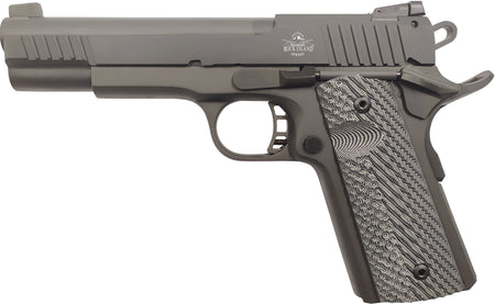 Rock Island 56789 XT Magnum Target 22 Mag 14+1 5" All Black Parkerized Serrated Slide, Steel Frame w/Beavertail, Black G10 Grip