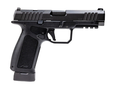 Rost Martin RM1FBLKOSP10CA RM1F 9mm Luger 10+1 4.50" Black Match Grade Barrel, Black Nitron Steel Optic Ready/Serrated Slide, Black Polymer Frame w/Picatinny Rail, RMR Footprint, Ambidextrous