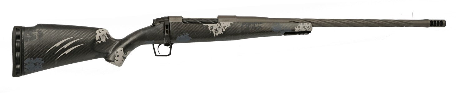 Fierce Firearms TWROG7PRC22GP Twisted Rogue 7mm PRC 22" Tungsten Cerakote Steel Threaded Barrel, Drilled & Tapped Steel Receiver, LR Negative Comb Phantom Camo Carbon Fiber Stock