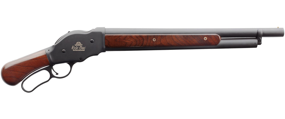 Chiappa Firearms 930377 1887 Rose Box Bootleg 12 Gauge 5+1 2.75" 18.50", Black Barrel/Engraved Rec, Oiled Walnut Furniture with Pistol Grip, Bead Sight