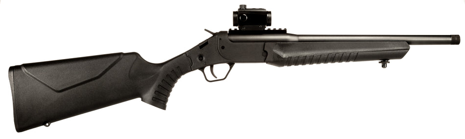 Rossi LWC0556BKRD LWC 5.56x45mm 1rd 16.50" Black Oxide Threaded Barrel, Black Picatinny Rail Steel Receiver, Black Fixed Synthetic Stock, Crimson Trace CTS103 Red Dot