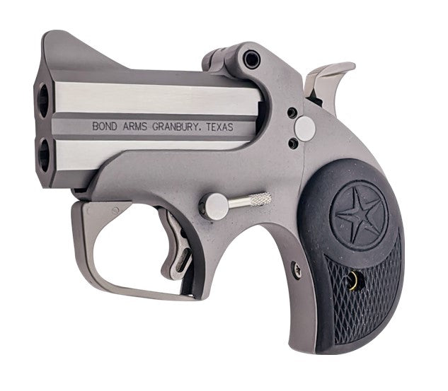 Bond Arms BARN Roughneck 9mm Luger 2 Shot 2.50" Rough Matte Stainless Steel Barrel & Frame, Black Rubber Grips