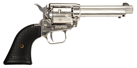 Heritage Mfg RR22NI4 Rough Rider 22 LR 6 Shot, 4.75" Black Nitride Steel Barrel, Black Nitride Steel Frame, Black Cylinder, US Flag Polymer Grip, Manual Safety, Exposed Hammer