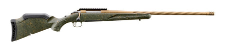 Ruger 46944 American II Predator Full Size 270 Win 4+1 22" Burnt Bronze Cerakote Spiral Fluted Threaded Barrel & Alloy Steel Receiver w/Picatinny Rail, Green Splatter Adj LOP Synthetic Stock