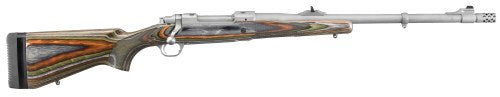 Ruger 47130 Hawkeye Guide Gun 416 Ruger 3+1 20" Matte Stainless Threaded Barrel, Receiver w/Integral Scope Mount, Green Mountain Adj LOP Laminate Stock, Right Hand