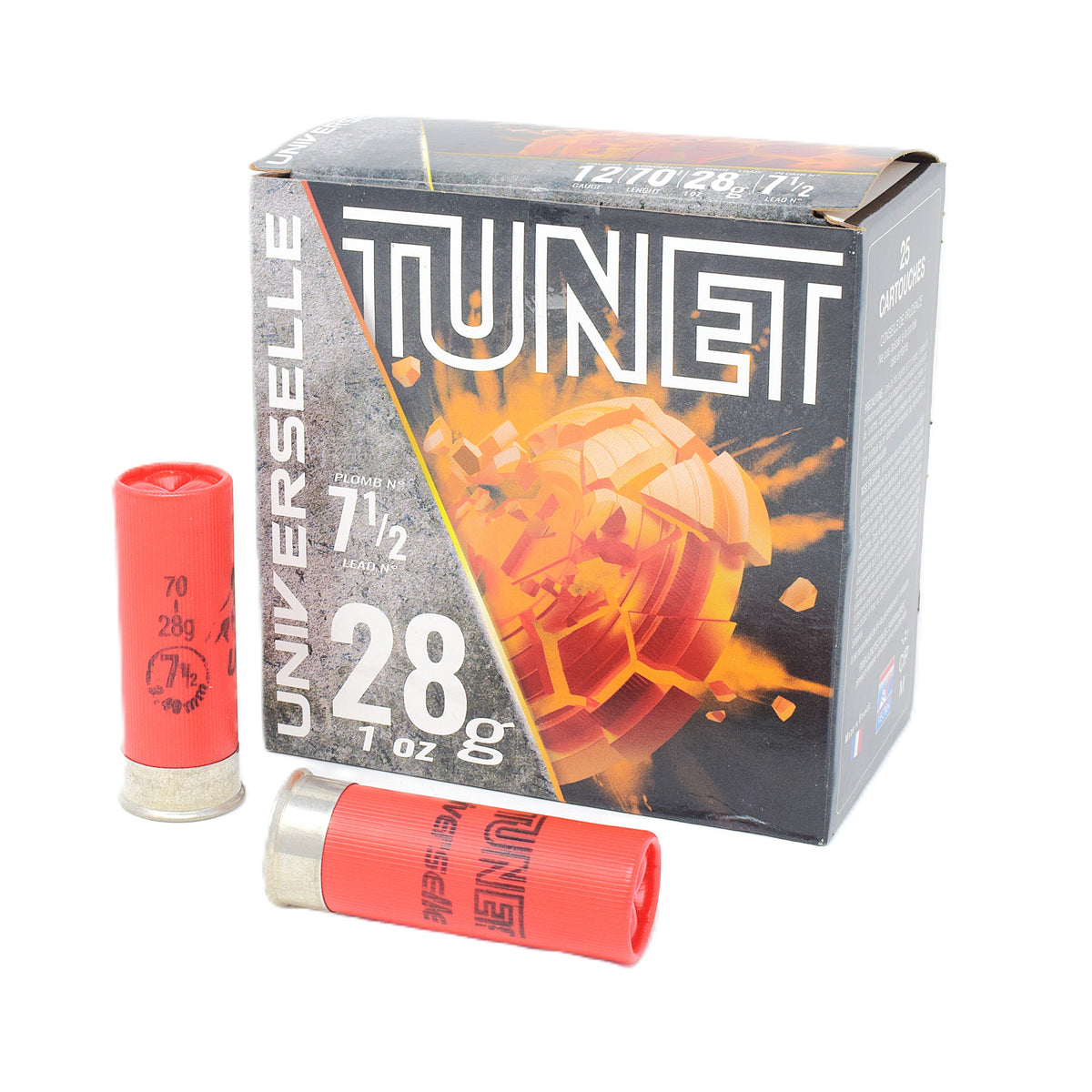 Tunet Universelle 12 Gauge 2-3/4" 1oz #7.5 Shot