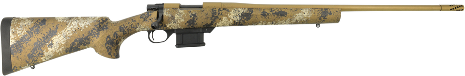 Howa HMFN65GRSE 1500 Fence Line 6.5 Grendel 5+1 22" Flat Dark Earth Cerakote Threaded Barrel, Flat Dark Earth Cerakote Aluminum Drilled & Tapped Receiver, Scorched Earth Camo Fixed Synthetic Stock, Ri