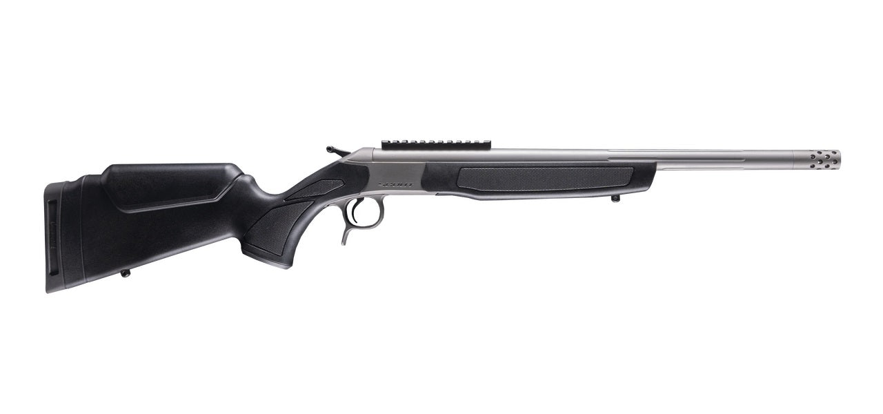 CVA CR4440S Scout Takedown 360 Buckhammer 1rd 22" Stainless Fluted Threaded Barrel, Stainless Steel Receiver w/Picatinny Rail, Adj Comb & LOP Black Synthetic Stock
