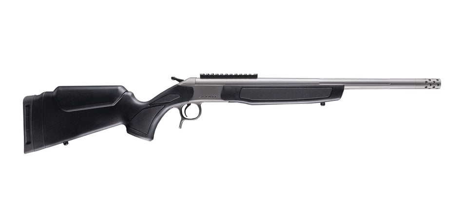CVA CR4445S Scout Takedown 444 Marlin 1rd 22" Stainless Fluted Threaded Barrel, Stainless Steel Receiver w/Picatinny Rail, Adj Comb & LOP Black Synthetic Stock