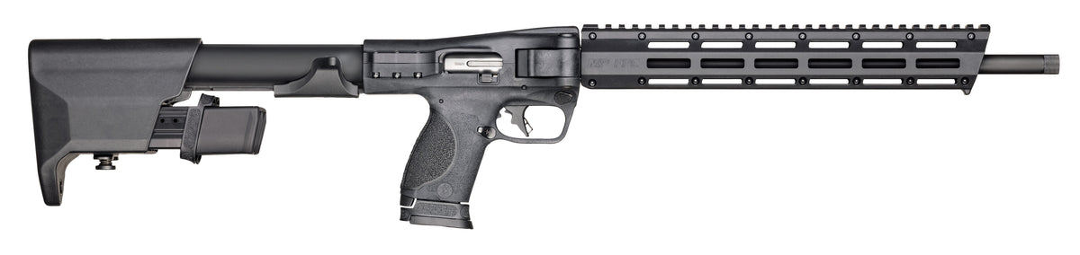 Smith & Wesson 12575 M&P FPC 9mm Luger 17+1/23+1 (3) 16.25" Steel Barrel, Black Anodized Receiver, Adjustable Black Stock, M-LOK Slots w/Picatinny Style Rail Black Polymer Grip