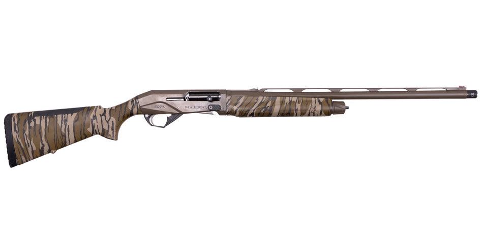 Weatherby XTB1224SMG Sorix Turkey Compact 12 Gauge Semi Auto 3.50" 2+1 24" Burnt Bronze Cerakote Vent Rib Barrel & Drilled & Tapped Receiver, Fixed Mossy Oak Bottomland Synthetic Stock, Ambidextrous