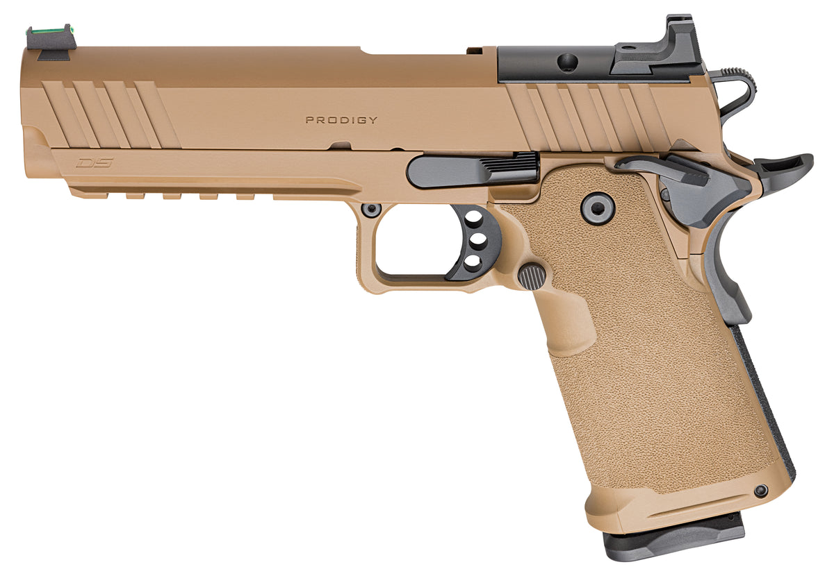 Springfield Armory PH9119AOSCBLC 1911 DS Prodigy 9mm 10+1 5" Coyote Brown Cerakote Optic Ready Carbon Steel Slide Polymer Grip