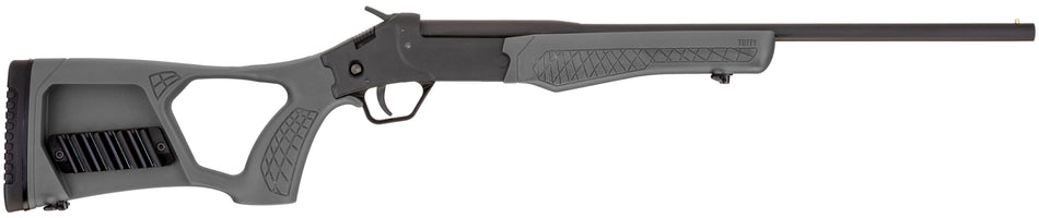 Rossi SSP1-GRAY Tuffy Single Shot Youth 410 Gauge Break Open 3" 1rd 18.50" Matte Black Barrel, Matte Black Steel Receiver, Gray Synthetic Thumbhole Stock w/Shell Holder, Right Hand