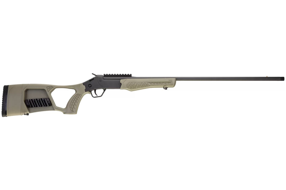 Rossi SSP20TKY Tuffy Turkey 20 Gauge 1rd 26" Alloy Steel Barrel & Receiver w/Matte Black Finish, Synthetic OD Green Fixed Thumbhole Stock w/Shell Holder, Ambidextrous (Youth)