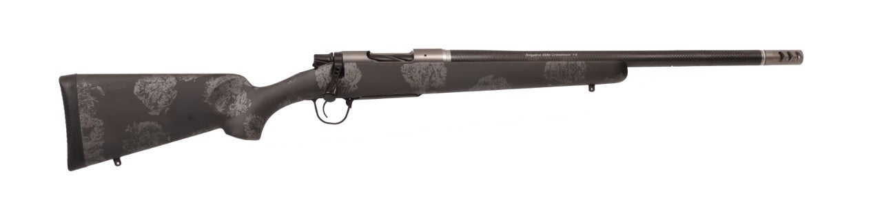 Christensen Arms 8010631300 Ridgeline FFT 6.8 Western 3+1 20" Carbon Fiber/Threaded Barrel, Stainless Steel, Black with Gray Accents Stock