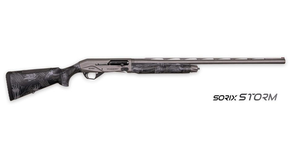Weatherby XST1228MAG Sorix Full Size 12 Gauge Semi-Auto 3" 2+1 28" Gray Cerakote Vent Rib Barrel & Drilled & Tapped Steel Receiver, Storm Camo Synthetic Stock w/Adj Shim, Ambidextrous