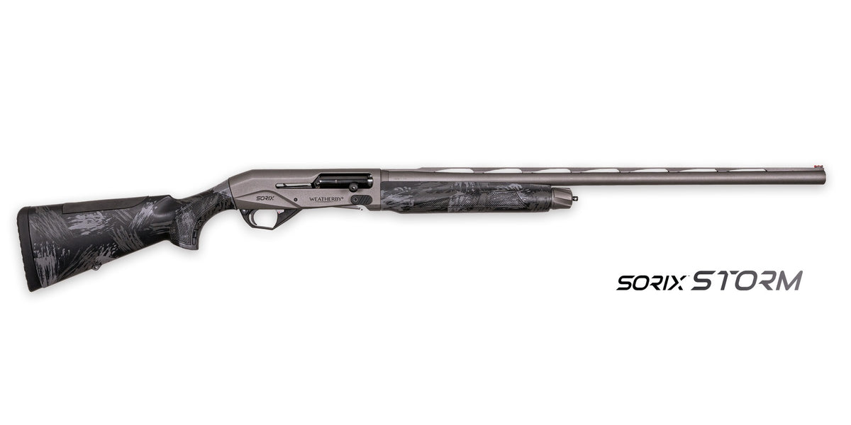 Weatherby XST2028MAG Sorix Full Size 20 Gauge Semi-Auto 3" 2+1 28" Gray Cerakote Vent Rib Barrel & Drilled & Tapped Steel Receiver, Storm Camo Synthetic Stock w/Adj Shim, Ambidextrous