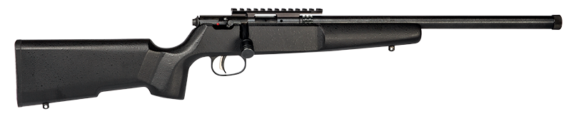 Savage Arms 13823 Rascal Target Youth 22 LR 1rd 16.12" Matte Black Threaded Barrel, Matte Black Picatinny Rail Carbon Steel Receiver, Matte Black Fixed Wood Stock, Right Hand