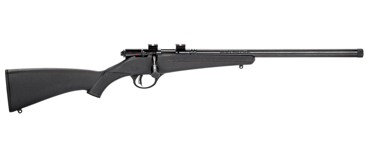 Savage Arms 13834 Rascal FLV-SR Youth 22 LR 1rd 16.12" Matte Blued Heavy Barrel, Matte Blued Carbon Steel Receiver, Black Synthetic Stock, Right Hand