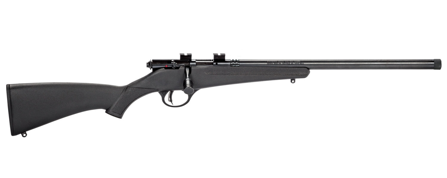 Savage Arms 13834 Rascal FLV-SR Youth 22 LR 1rd 16.12" Matte Blued Heavy Barrel, Matte Blued Carbon Steel Receiver, Black Synthetic Stock, Right Hand