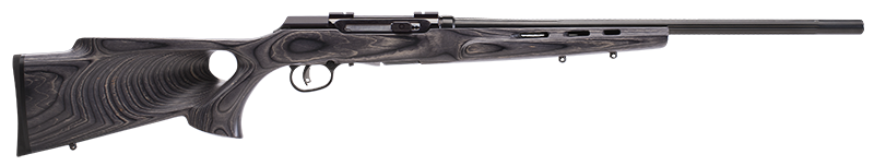 Savage Arms 47215 A Series Target Full Size 22LR 10+1 22" High Luster Heavy Target Barrel, High Luster Drilled & Tapped Carbon Steel Receiver, Gray Thumbhole Laminate Stock, Right Hand