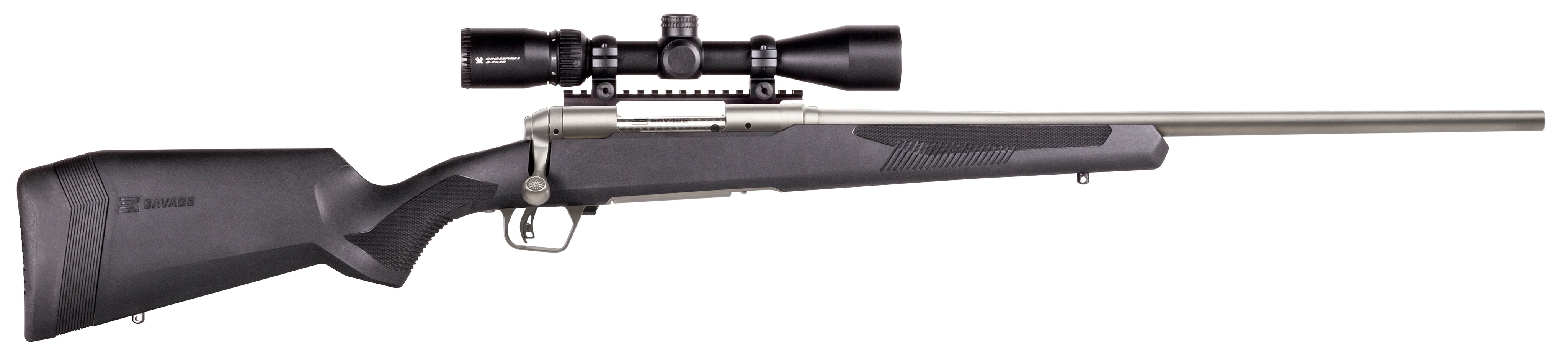 Savage Arms 57345 110 Apex Storm XP 7mm-08 Rem 4+1 20", Matte Stainless Metal, Synthetic Stock, Vortex Crossfire II 3-9x40mm Scope