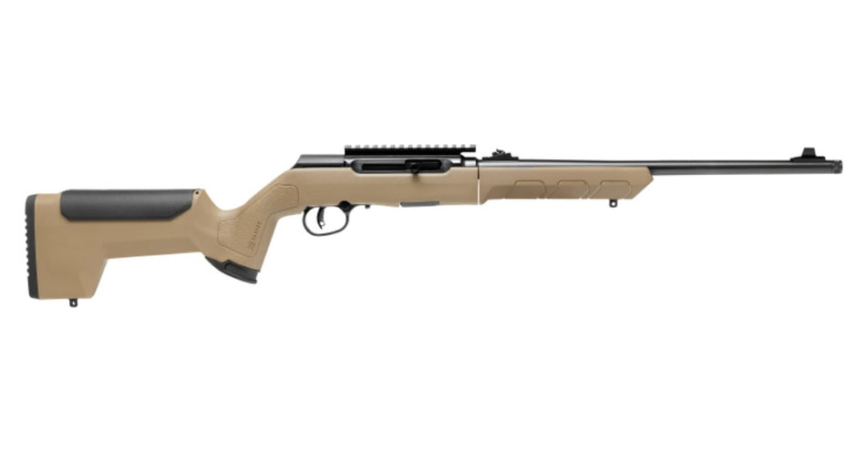Savage Arms 47262 A22 Takedown Full Size 22 LR 10+1 18" High Luster Button Rifled Barrel, High Luster Drilled & Tapped Carbon Steel Receiver, Flat Dark Earth Takedown Synthetic Stock, Right Hand