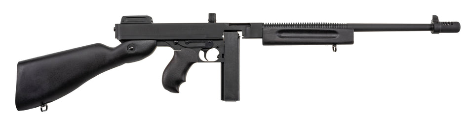 Thompson T1C 1927A-1 Commando Carbine 45 ACP Caliber with 16.50" Barrel, 20+1 Capacity (Stick), Black Parkerized Metal Finish, Black Fixed Stock Right Hand Includes Black Nylon Sling