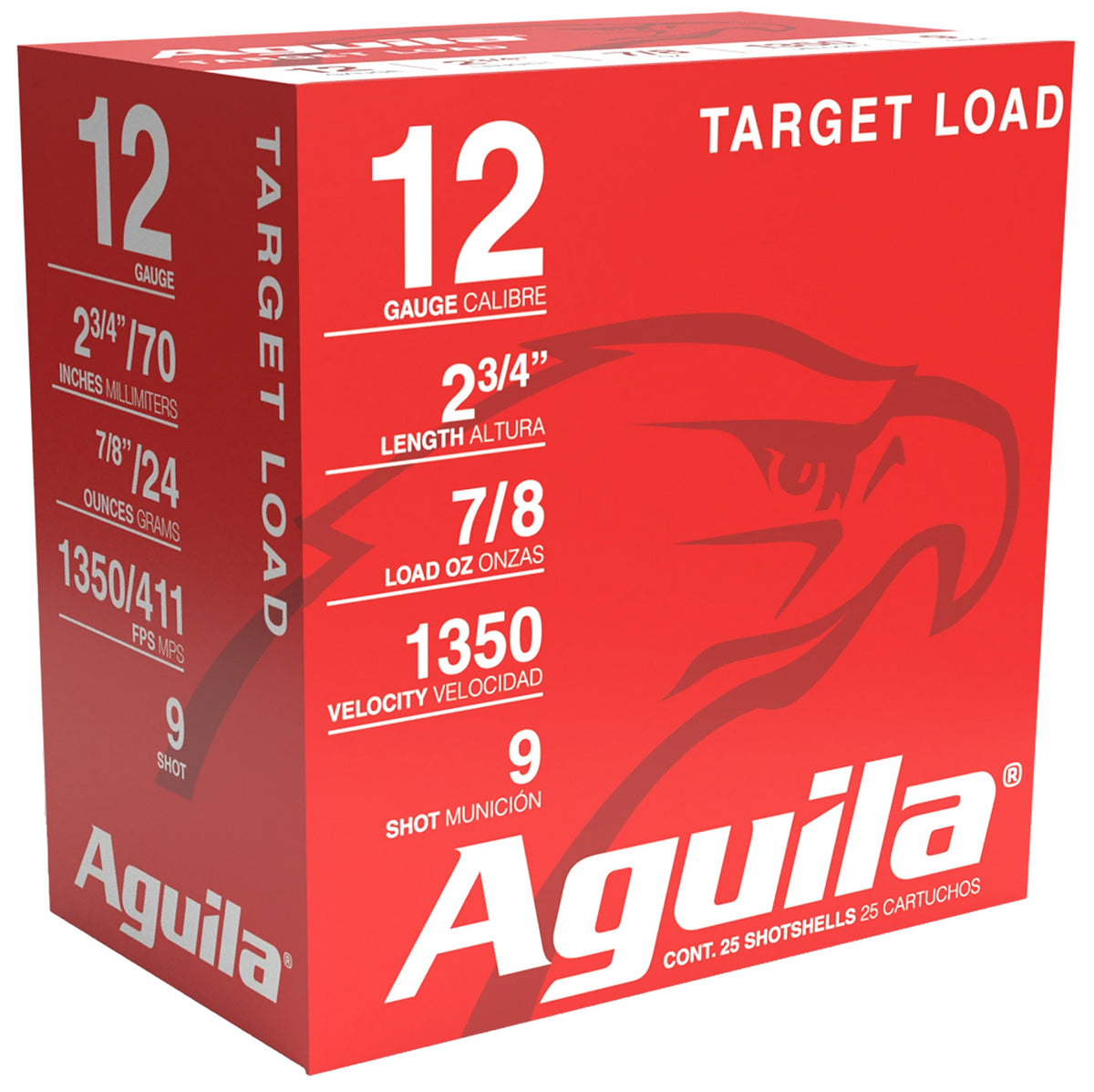 Aguila 12 Gauge 1CHB1254 Skeet Load High Velocity 2.75" 7/8oz 9 Shot