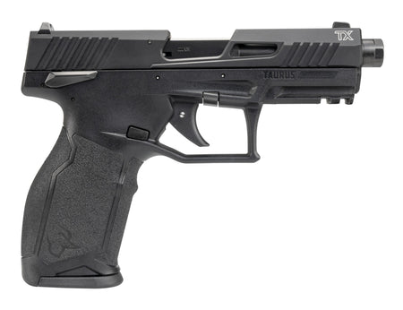 Taurus 1-2TX22141-15 2TX Full Size Frame 22 LR 15+1 4.60" Matte Black Threaded Barrel, Black Anodized Serrated Slide, Matte Black Polymer Frame w/Picatinny Rail, Textured Grip