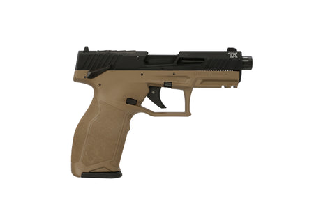 Taurus 1-2TX22P141F TX22 T.O.R.O Gen 2 Full Size Frame 22 LR 22+1 4.10" Matte Black Threaded Barrel, Optic Ready/Serrated Slide, FDE Polymer Frame w/Picatinny Rail, Right Hand