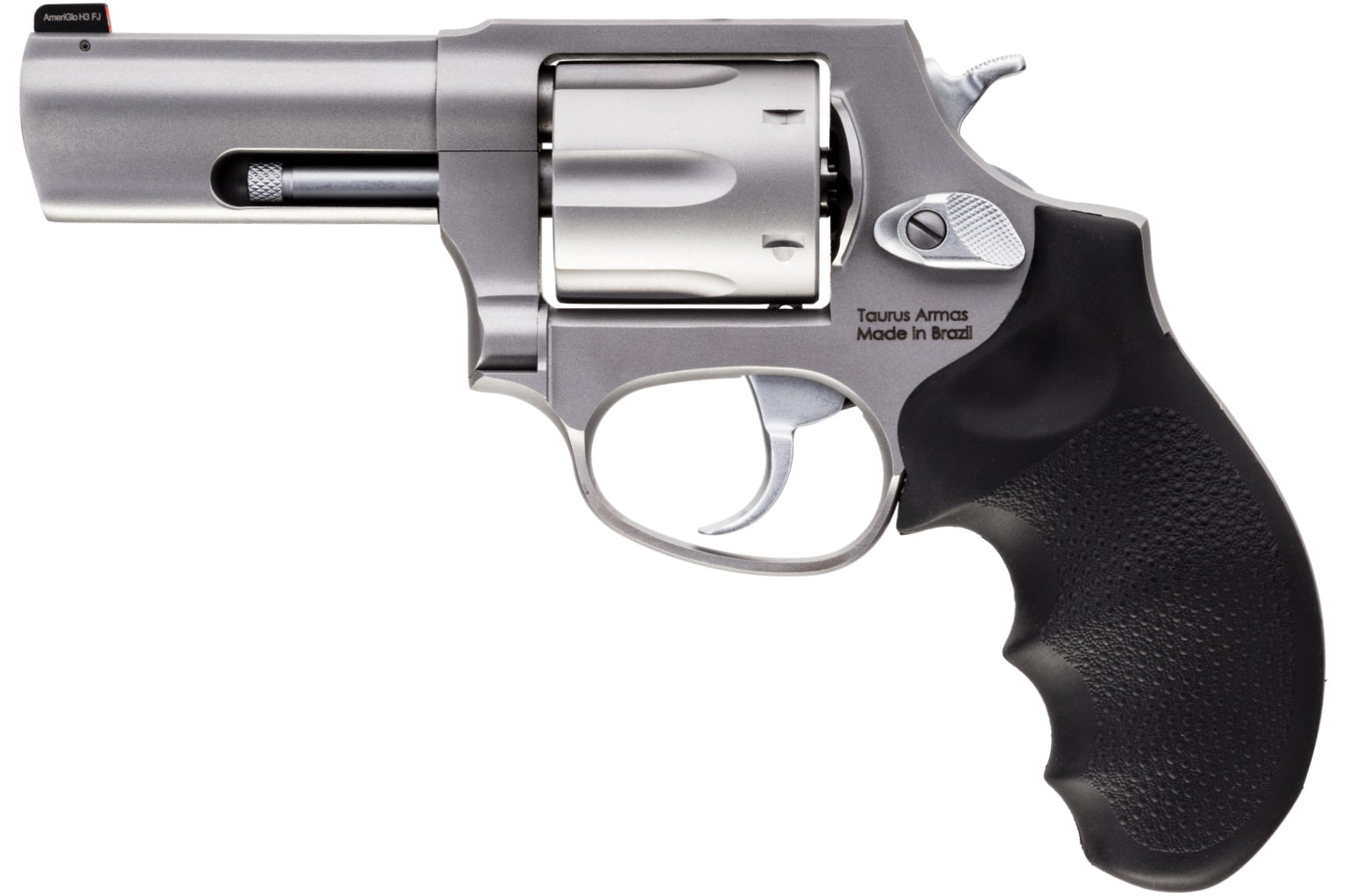 Taurus 2-85639NS 856 Defender Small 38 Special +P 6 Shot 3" Matte Stainless Steel Barrel, Cylinder & Frame, Hogue Finger Grooved Grip, Transfer Bar Safety, Exposed Hammer