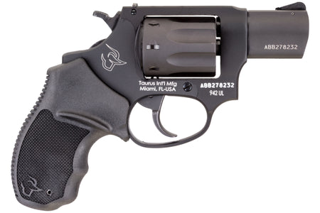 Taurus 2942021UL 942 Ultra-Lite 22 LR 8rd 2" Matte Black Finish Barrel, Matte Black Finish Cylinder, Black Anodized Finish Aluminum Frame & Finger Grooved Black Polymer Grip