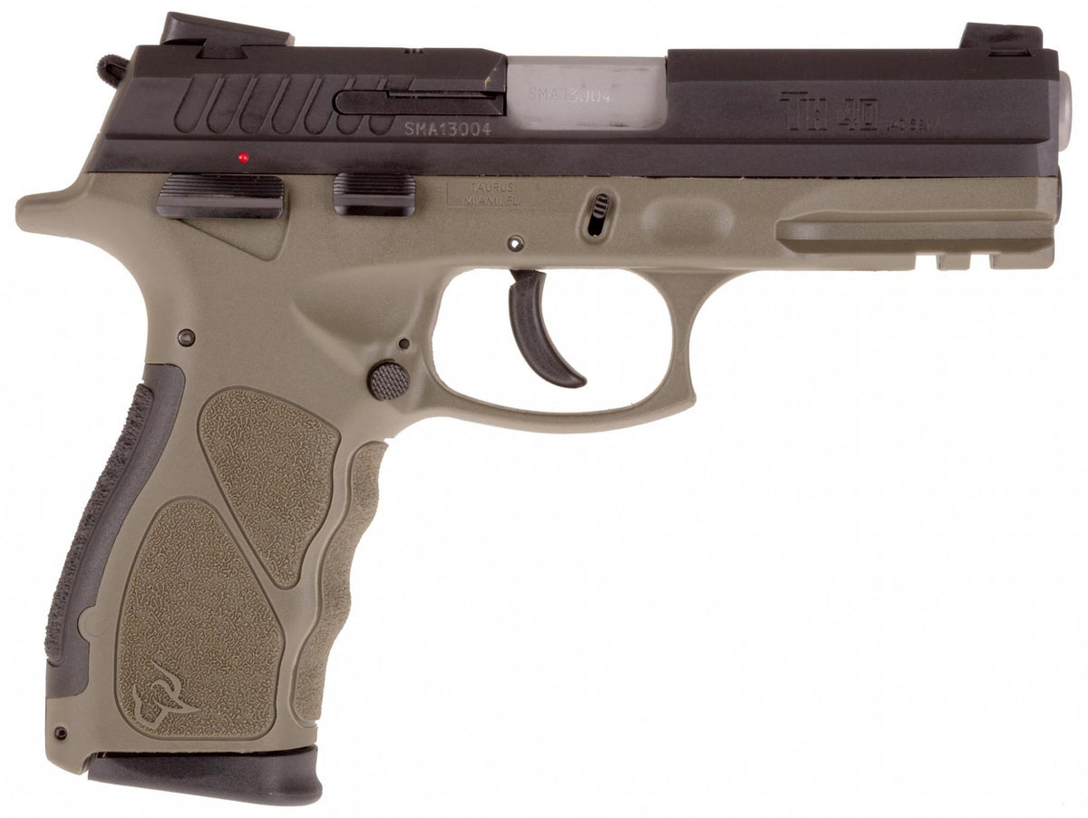 Taurus 1-TH40041O TH Full Size Frame 40 S&W 15+1 4.25" Matte Stainless Steel Barrel, Matte Black Alloy Steel Serrated Slide, OD Green Polymer Frame