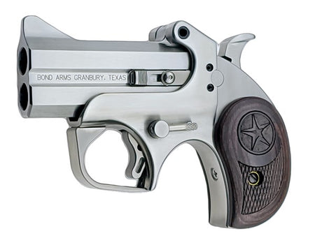 Bond Arms BATD Texas Defender 357 Mag/38 Sp 2rd 3" Barrel, Stainless Metal Finish, Rosewood Grip, Blade Front/Fixed Rear Sights, Manual Safety
