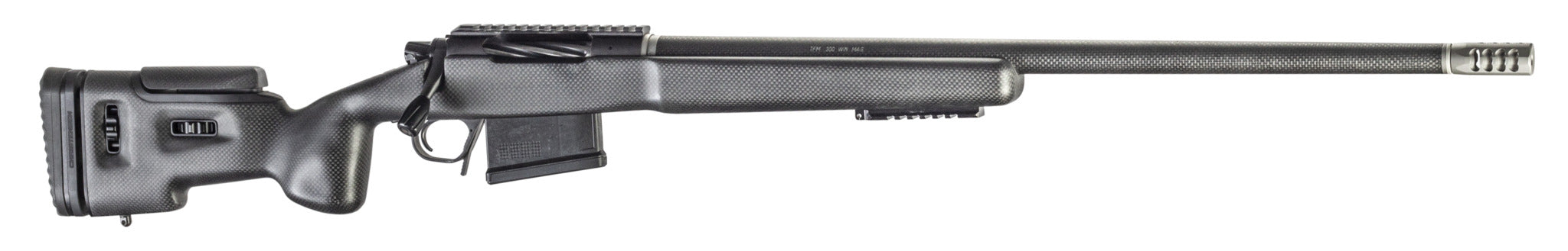 Christensen Arms 8010500100 TFM Long Range Full Size 6.5 PRC 3+1, 26" Carbon Fiber Target Profile Barrel, Black Nitride Aluminum Receiver, Natural Carbon Fiber Fixed Long Range Stock