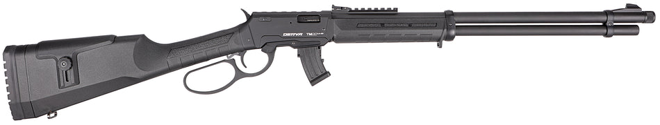 Derya Firearms TM22.LEVER.20 TM22 Lever 22 LR 10+1 20" Black Threaded Barrel, Black Anodized Picatinny Rail Receiver, Black AG w/Extensions Polymer Buttstock
