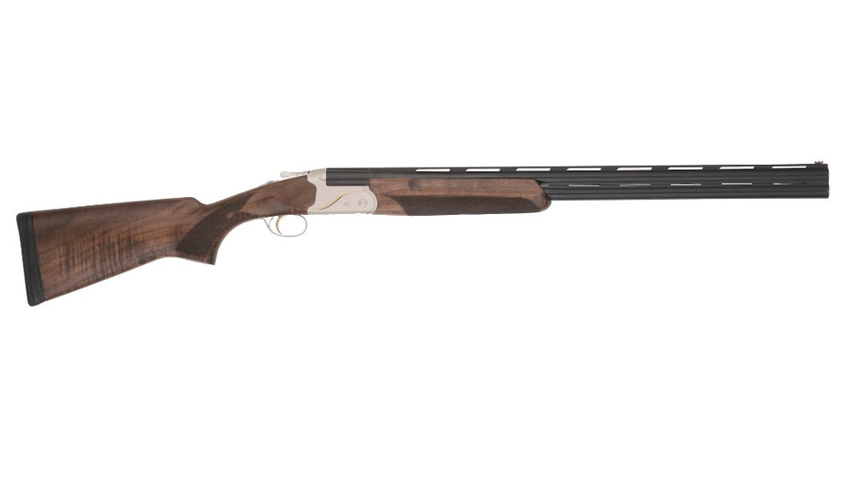 TriStar 33146 Trinity II LT Full Size 28 Gauge Break Open 3" 2rd 28" Black Over/Under Vent Rib Barrel, Engraved Silver Aluminum Receiver, Fixed Turkish Walnut Stock, Right Hand