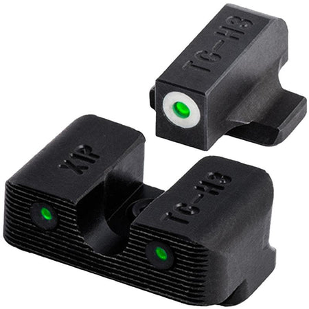 TruGlo TG231R1W Tritium Pro Black | Green Tritium White Outline Front Sight Green Tritium Rear Sight