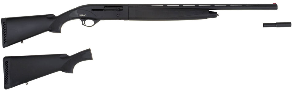 TriStar 24130 Viper G2 Combo Compact 20 Gauge Semi-Auto 3" 5+1 24" Black Vent Rib Barrel, Black Steel Receiver, Two Fixed Black Synthetic Stocks, Right Hand